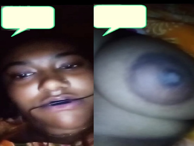 village girl at night on video call shows nude