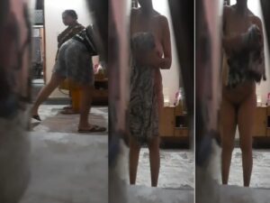 Tharki incest son records mom after bath nude