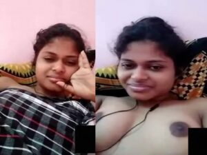 college girlfriend showing boobs on video