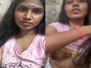Tamil girlfriend flaunts boobs in selfie video for