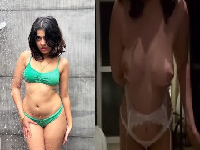 high class Delhi girl shows firm boobs and