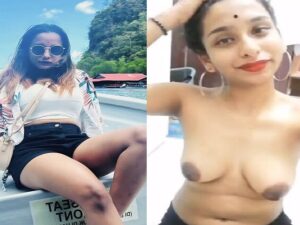 red hot Indian bhabhi topless video making for