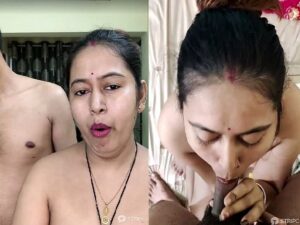 wife on Stripchat gives blowjob with purple matte