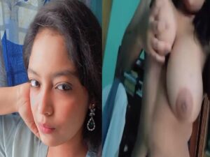 Bangladeshi chasmish girl in glasses shows huge