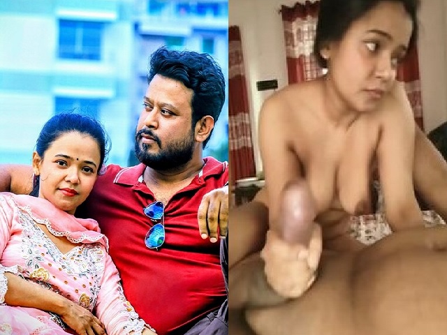 Bengali wife boob press during handjob to