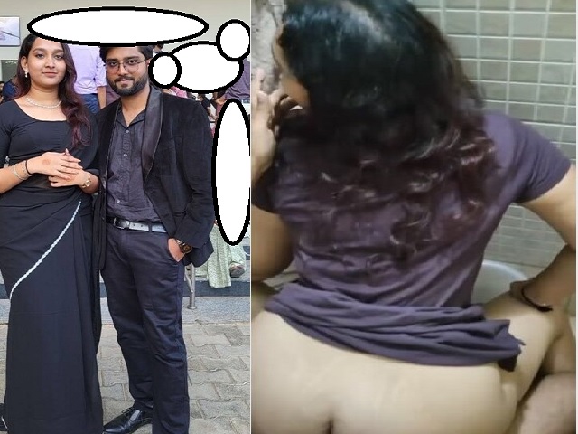 college students fucking in restroom in standing