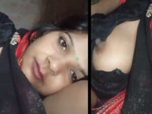 daring wife shows boob to lover while husband
