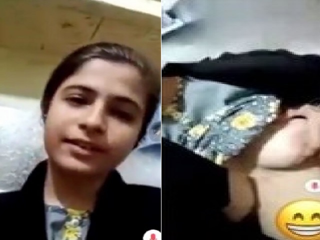 first time video call of desi girl showing big