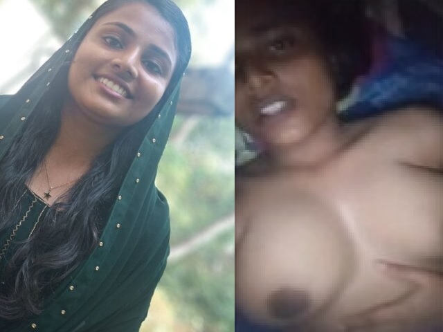 mallu Muslim girl boobs showing selfie video