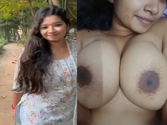 massive tits Indian GF topless video making