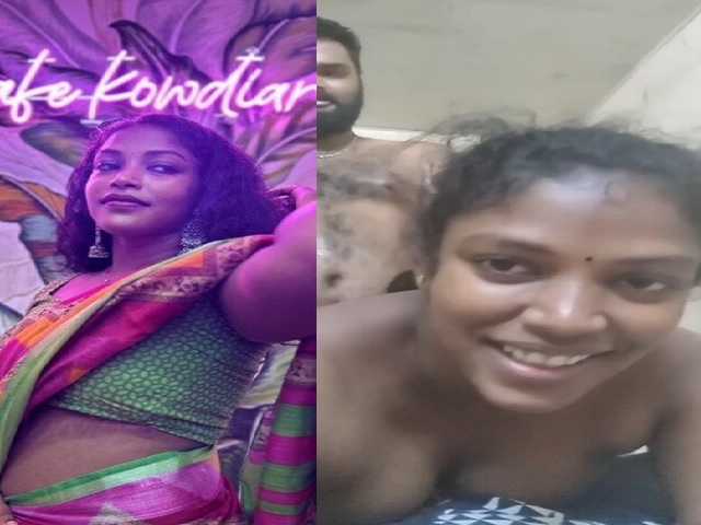 wavy hair Tamil girl doggy sex with office
