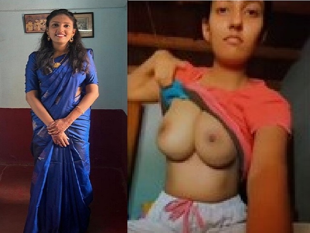 young mallu college GF lifts bra and shows bouncing
