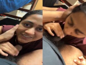 Tamil girl awesome blowjob and sex with
