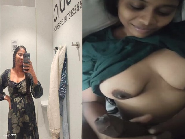 Tamil girl gives handjob while nipple pressing by
