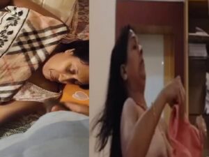 busty mom dress change caught on camera by horny