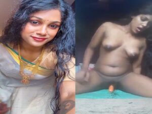 extremely horny mallu girl masturbating pussy with a