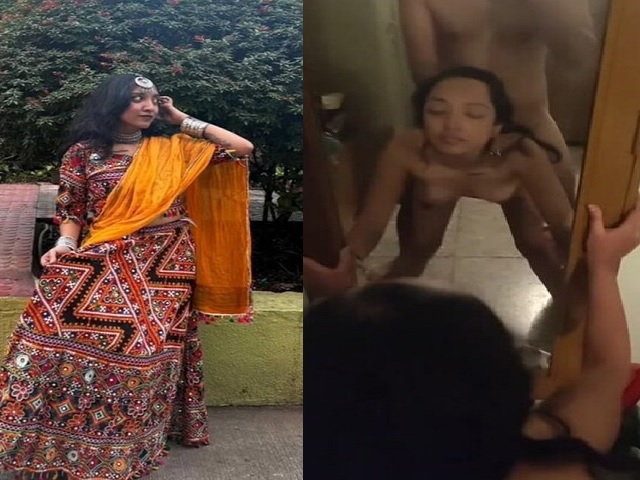 skinny girlfriend fucking in front of mirror viral