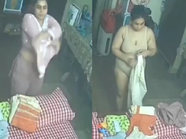 tanker bhabhi changing dress in bedroom caught on
