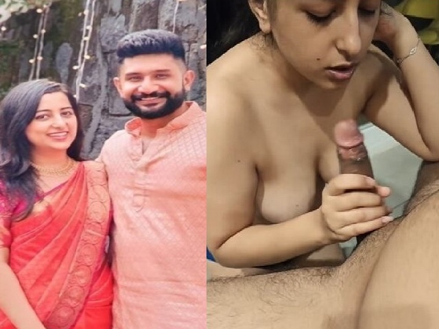 wife in honeymoon with husband in a resort gives